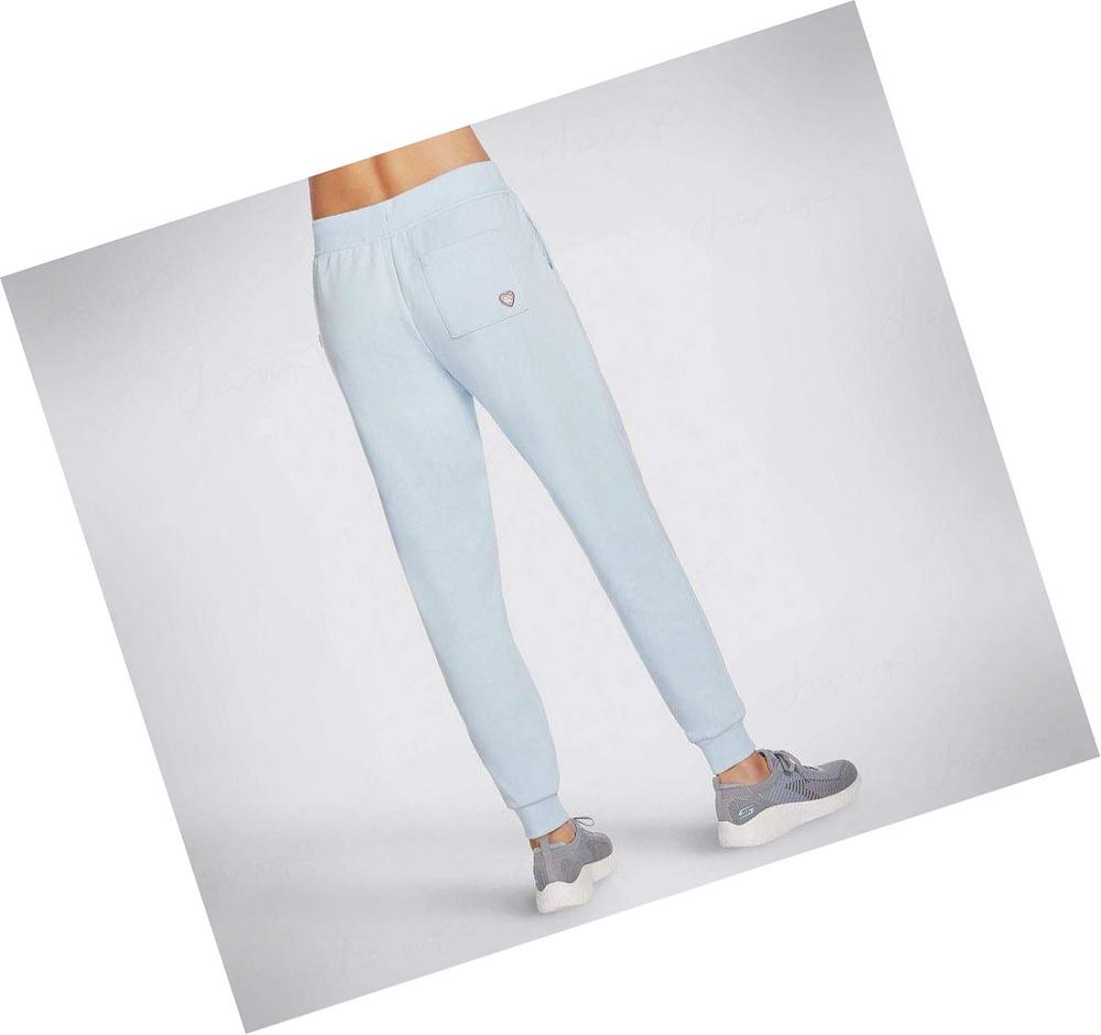 Pantalones Jogger Skechers BOBS French Terry Mujer Azules | 5A69X_AR