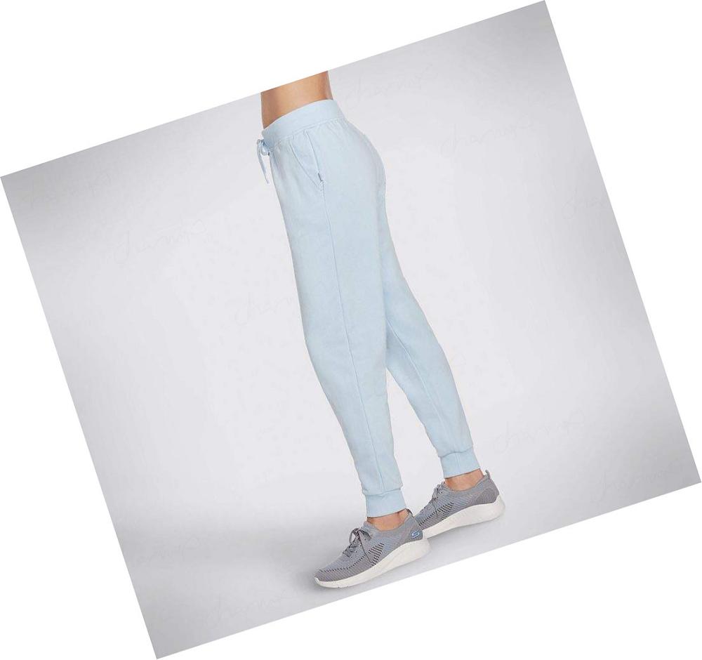 Pantalones Jogger Skechers BOBS French Terry Mujer Azules | 5A69X_AR