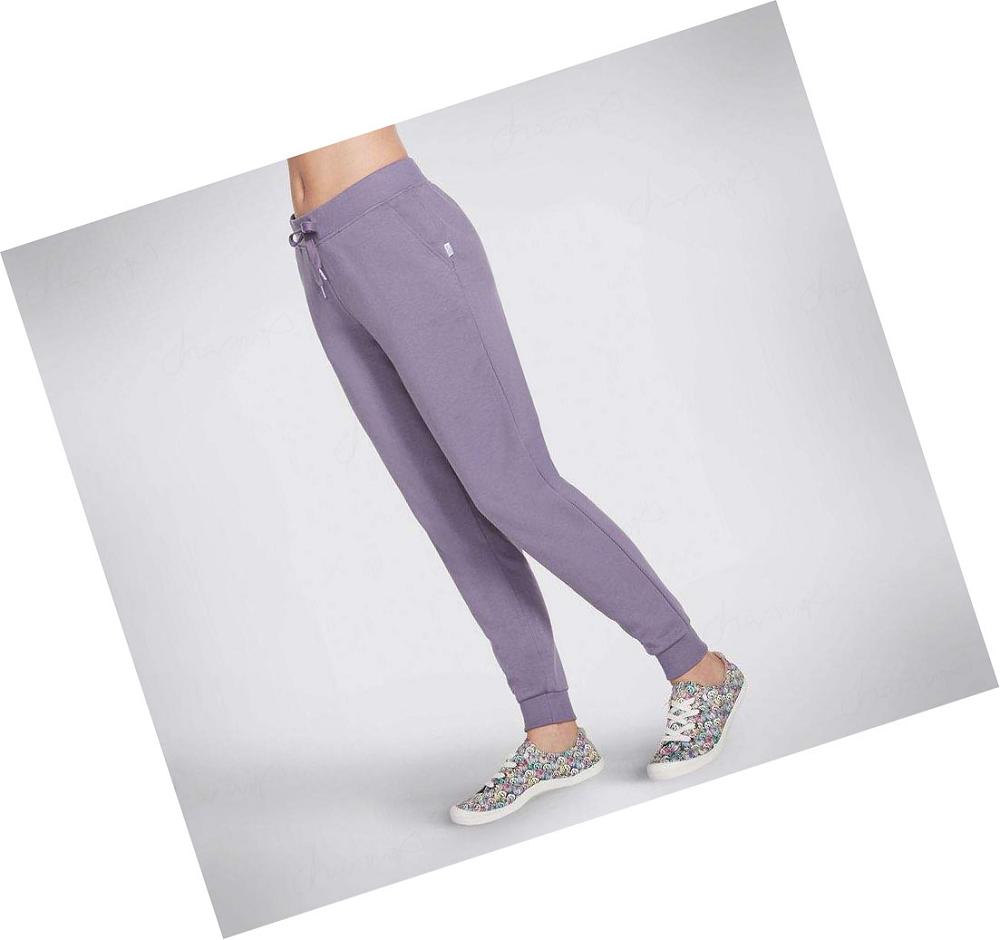 Pantalones Jogger Skechers BOBS French Terry Mujer Moradas | 5AAT8_AR