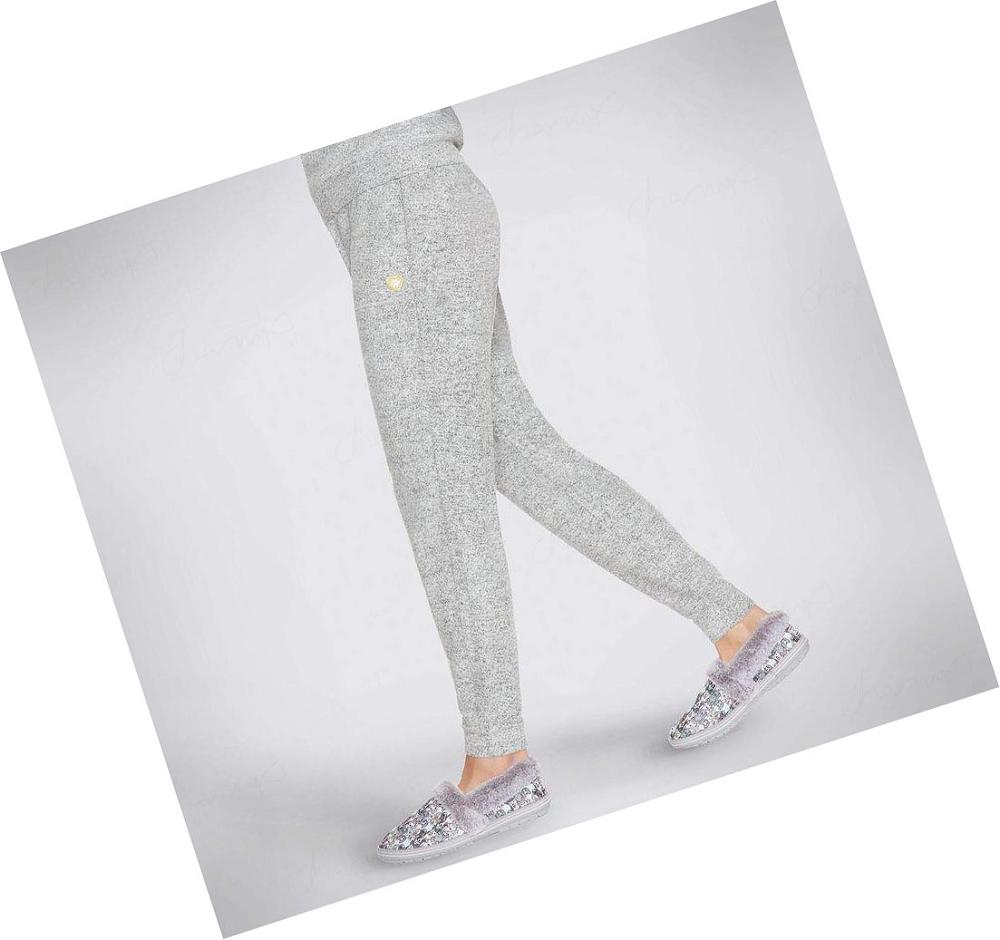 Pantalones Jogger Skechers BOBS Heart Cozy Mujer Gris | 5A9T3_AR