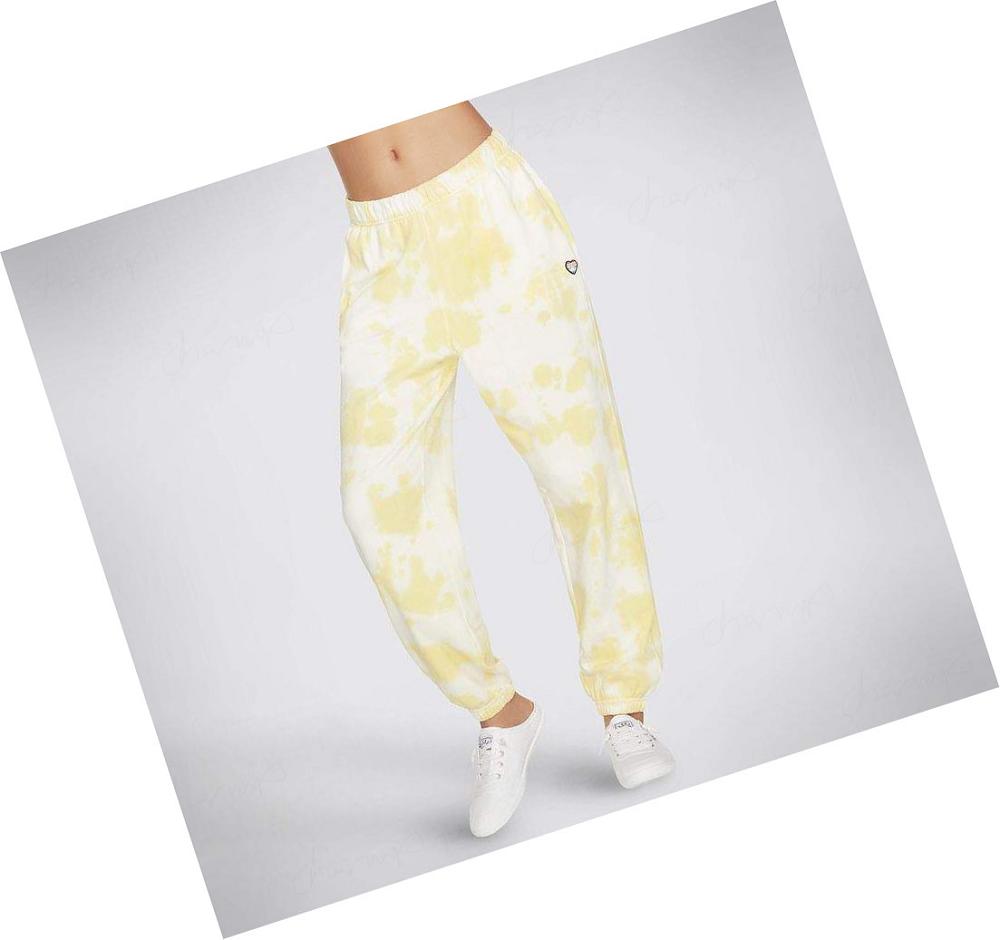 Pantalones Jogger Skechers BOBS Purrrfect Agua Mujer Amarillo | 51T2A_AR