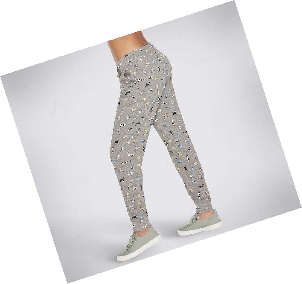 Pantalones Jogger Skechers BOBS Spotted Dog Mujer Gris | 5259A_AR