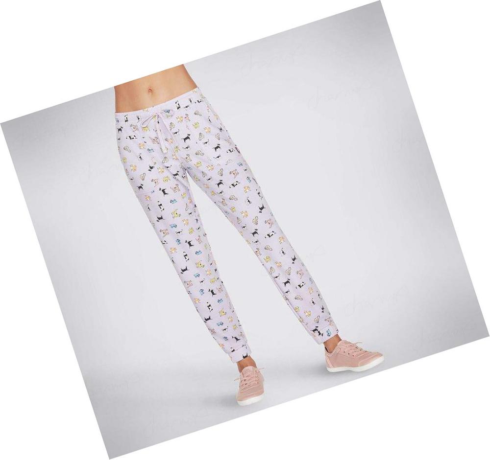 Pantalones Jogger Skechers BOBS Spotted Dog Mujer Lavanda | 52ATG_AR