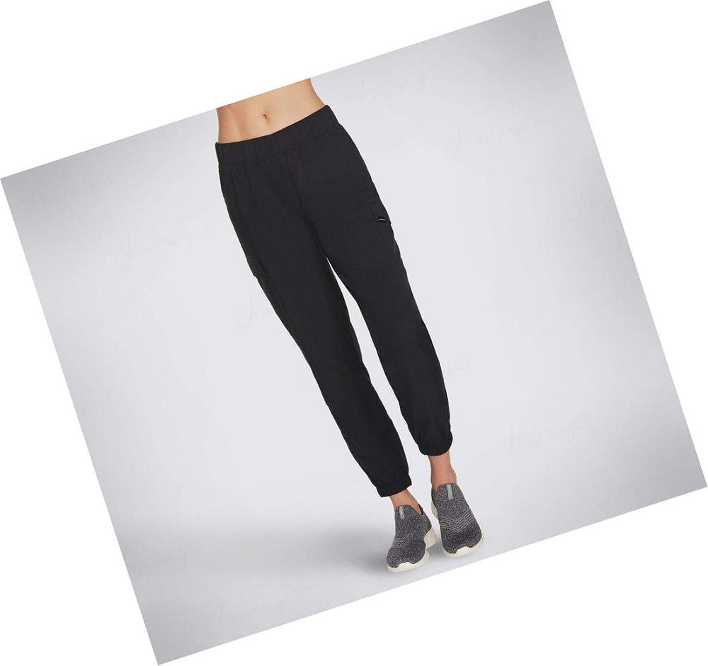 Pantalones Jogger Skechers Relaxed Cargo Mujer Negras | 52AA5_AR