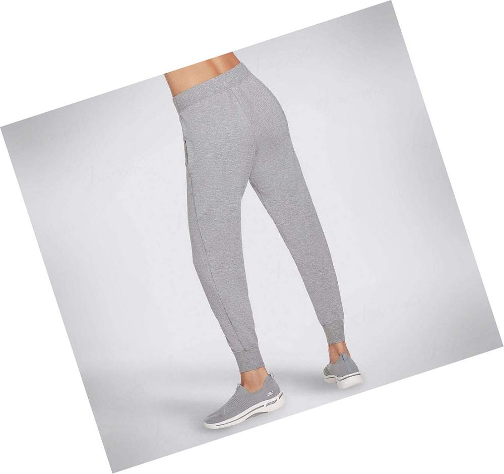 Pantalones Jogger Skechers SKECHLUXE Restful Mujer Gris | 5359P_AR