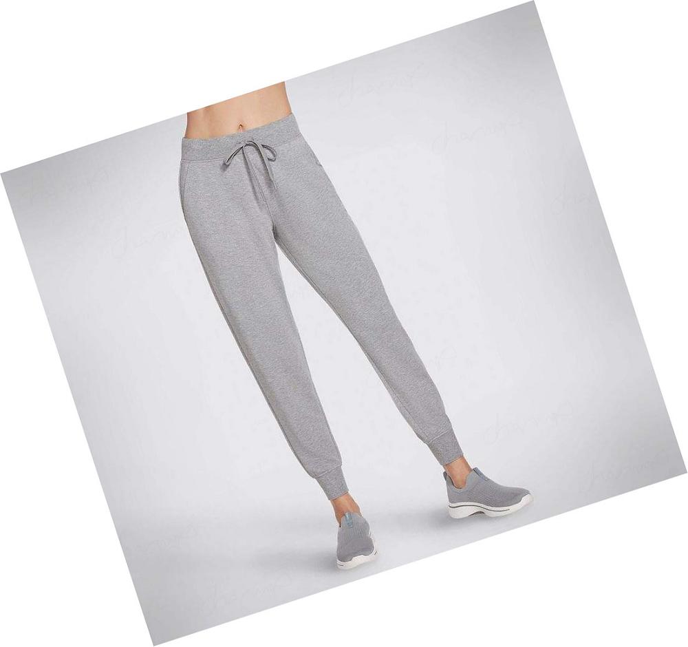 Pantalones Jogger Skechers SKECHLUXE Restful Mujer Gris | 5359P_AR