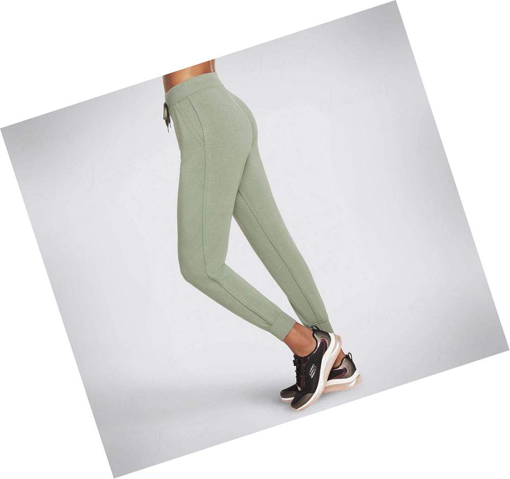 Pantalones Jogger Skechers SKECHLUXE Restful Mujer Verde | 53698_AR