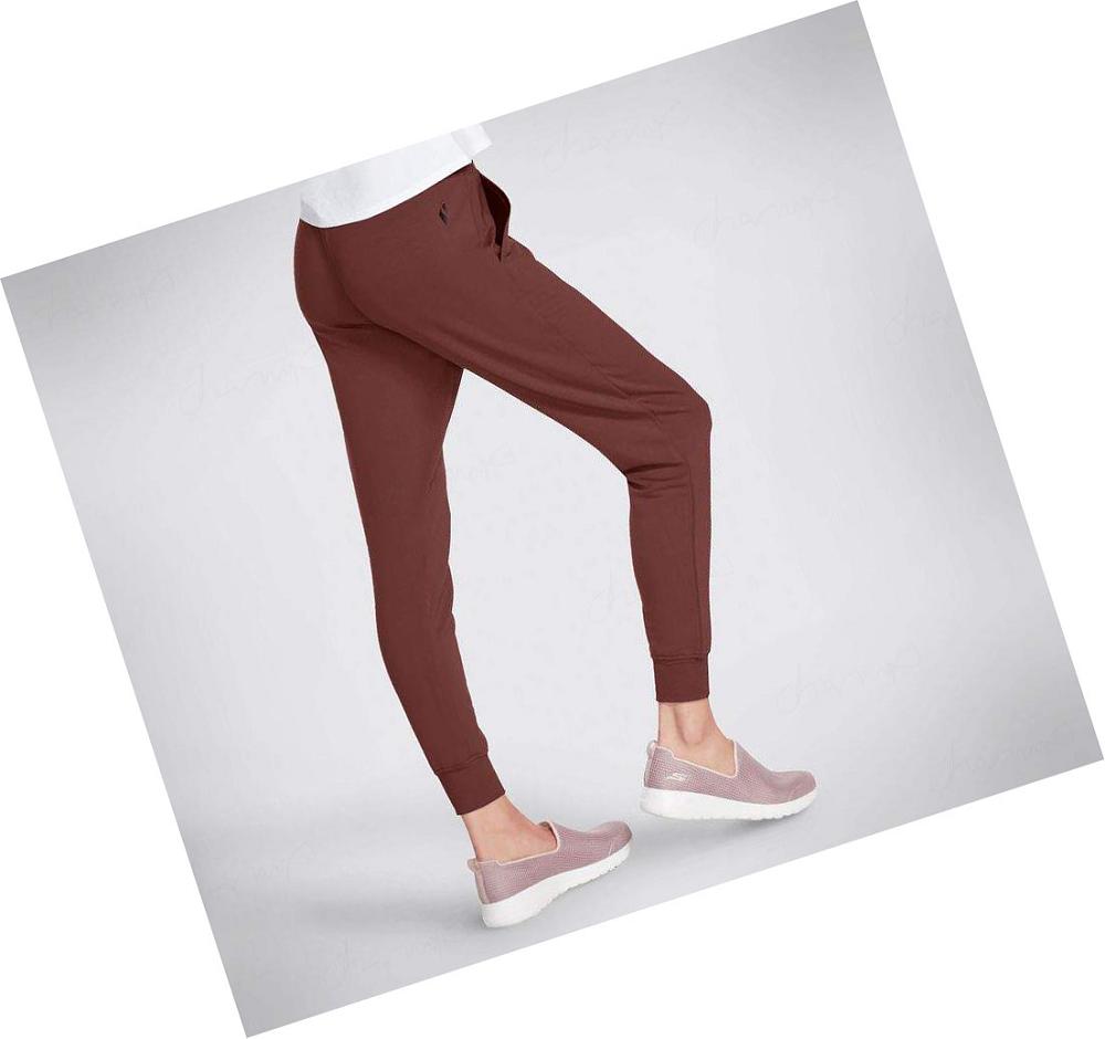 Pantalones Jogger Skechers SKECHLUXE Restful Mujer Burdeos | 539A0_AR