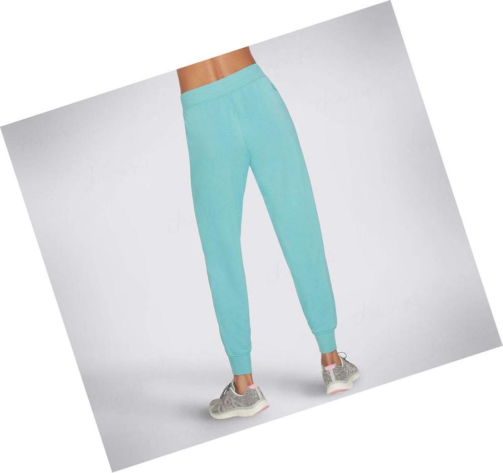 Pantalones Jogger Skechers SKECHLUXE Restful Mujer Turquesa | 53AAL_AR