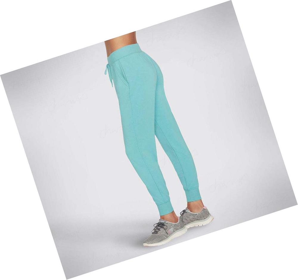 Pantalones Jogger Skechers SKECHLUXE Restful Mujer Turquesa | 53AAL_AR