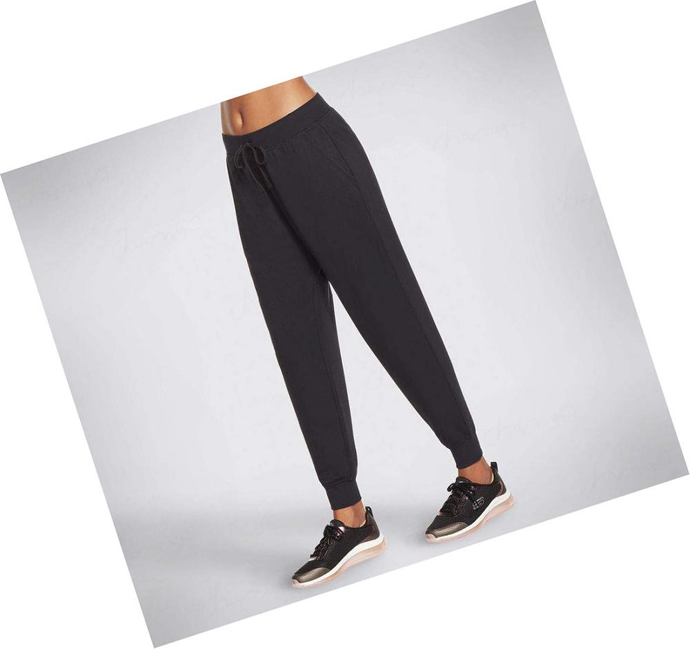 Pantalones Jogger Skechers SKECHLUXE Restful Mujer Negras | 5A090_AR