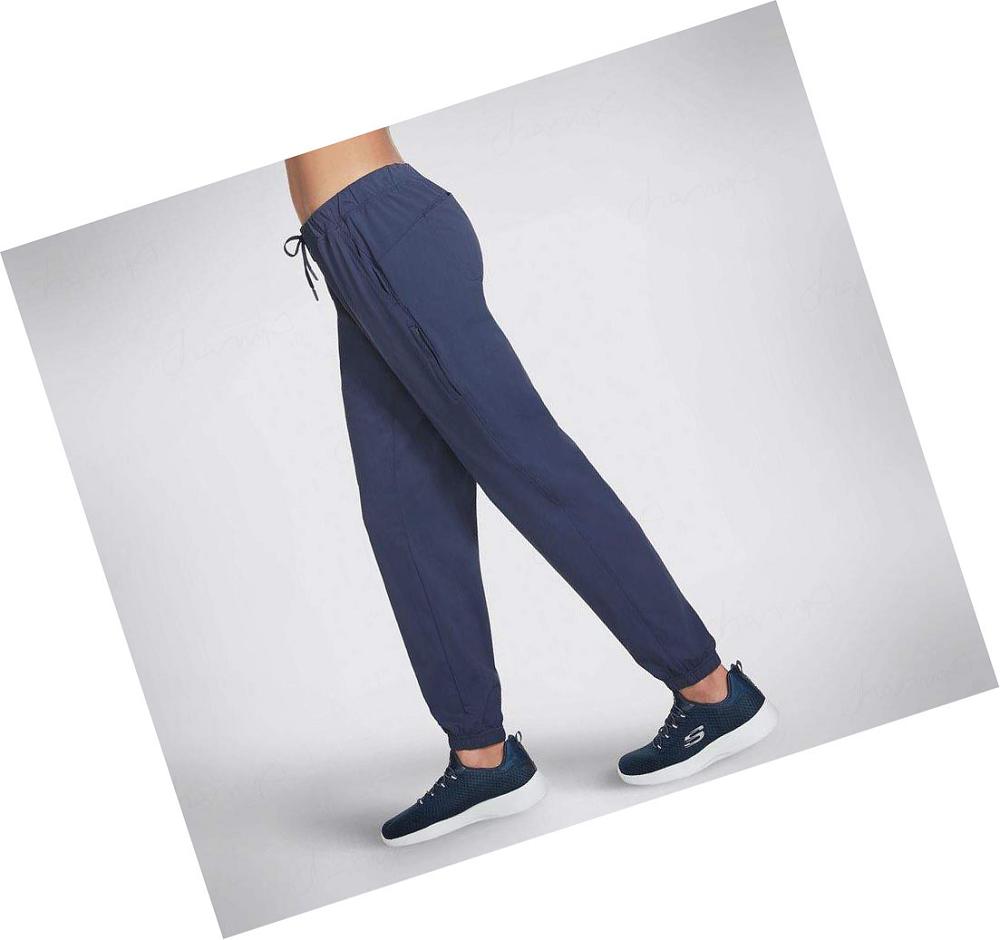 Pantalones Jogger Skechers Skech-Knit Midrise Mujer Azul Marino | 5219E_AR