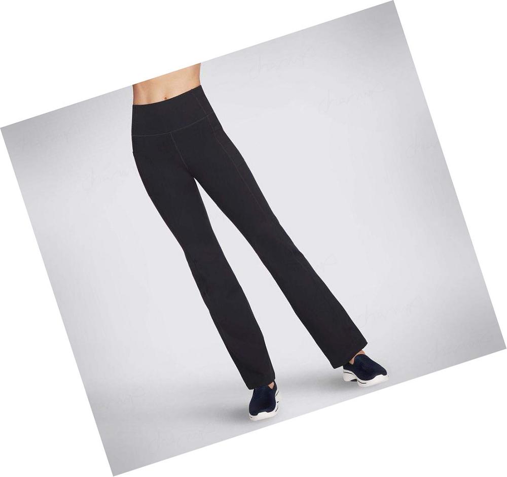 Pantalones Skechers GO WALK Evolution II Flare Mujer Negras | 553AB_AR