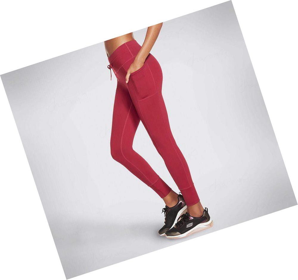 Pantalones Skechers GO WALK Jogging Mujer Rojas | 56690_AR