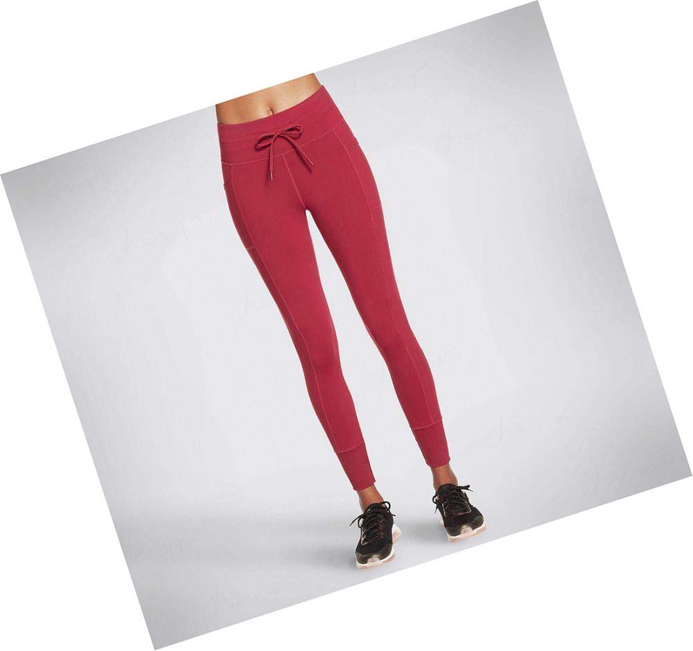 Pantalones Skechers GO WALK Jogging Mujer Rojas | 56690_AR