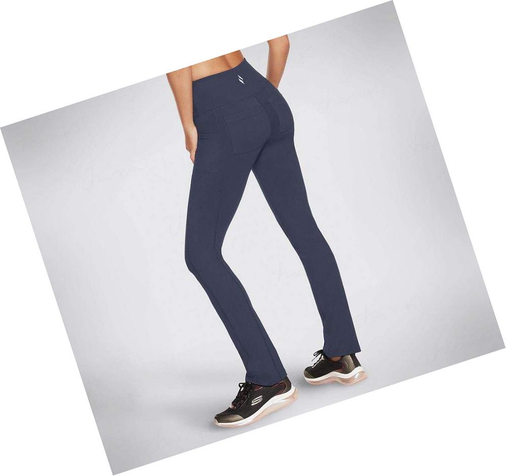 Pantalones Skechers GO WALK Joy Altas Length Mujer Azul Marino | 613AA_AR