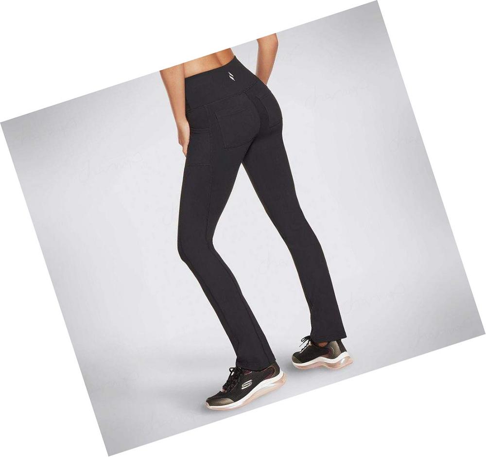 Pantalones Skechers GO WALK Joy Altas Length Mujer Negras | 61AT3_AR