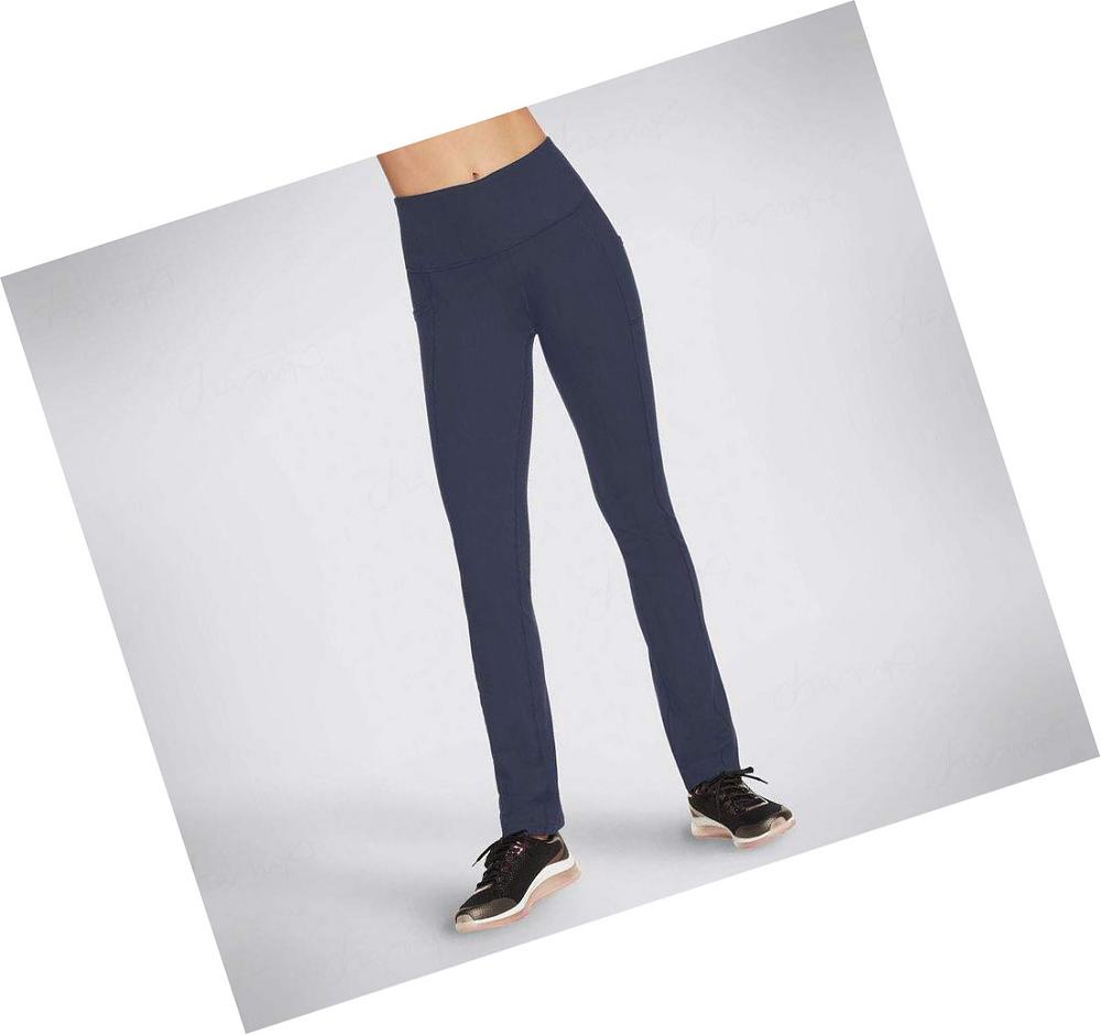 Pantalones Skechers GO WALK Joy Petite Length Mujer Azul Marino | 6159D_AR