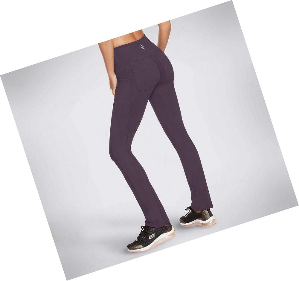 Pantalones Skechers GO WALK Joy Regular Length Mujer Moradas Oscuro | 55T2L_AR