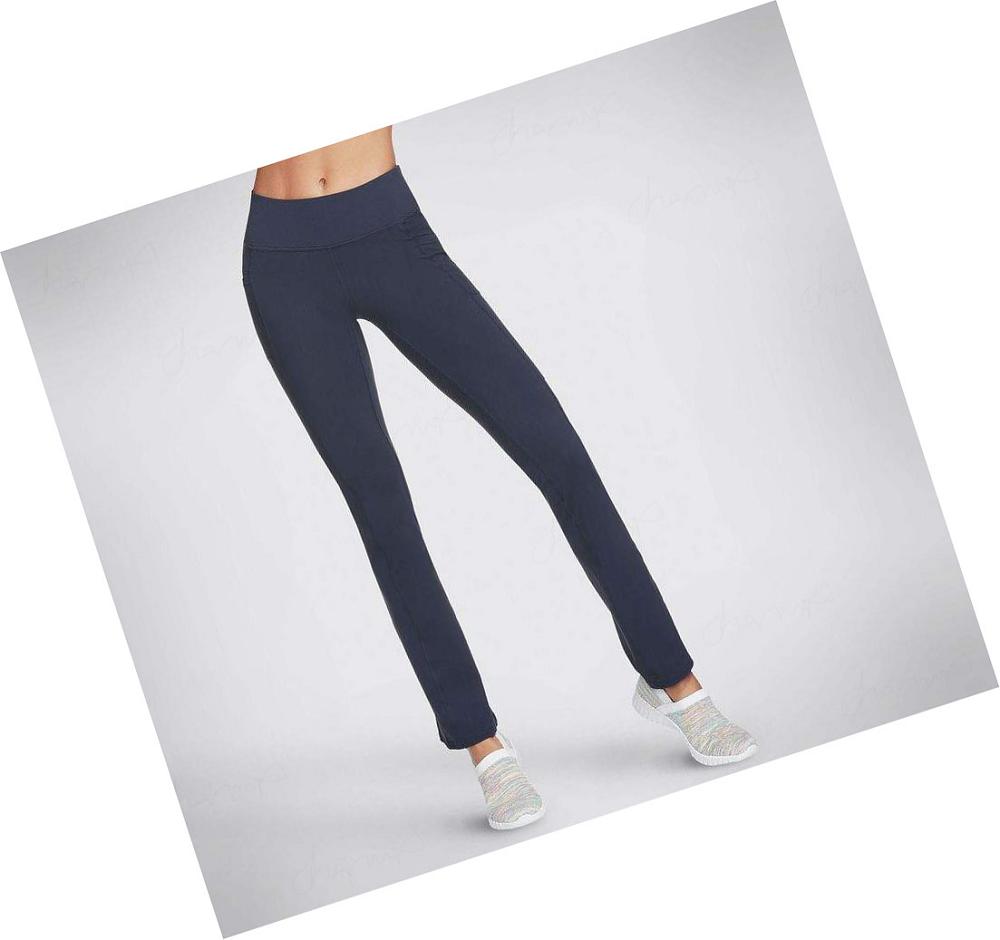 Pantalones Skechers GO WALK OG Petite Length Mujer Azul Marino | 6A22A_AR