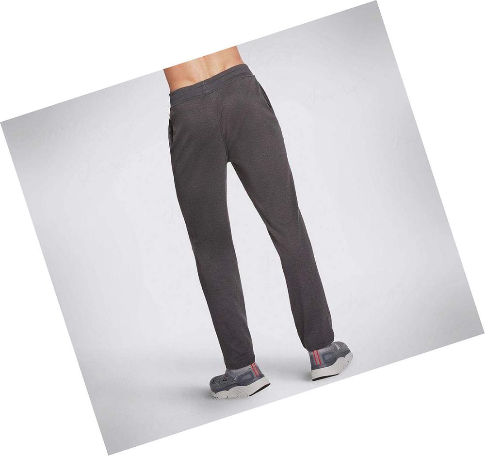 Pantalones Skechers GOknit Pique Lounge Hombre Gris | 33393_AR