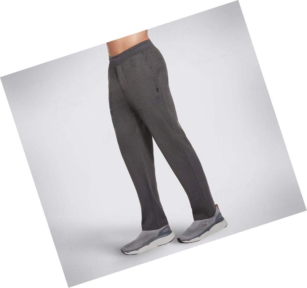 Pantalones Skechers GOknit Pique Lounge Hombre Gris | 33393_AR