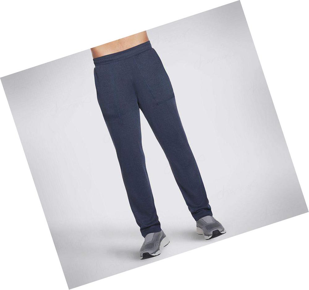 Pantalones Skechers GOknit Pique Lounge Hombre Azul Marino | 333TX_AR