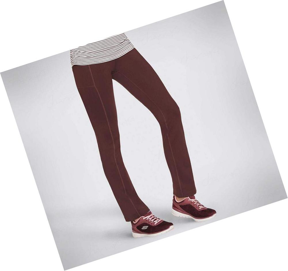 Pantalones Skechers GOwalk Smart Mujer Burdeos | 639AA_AR