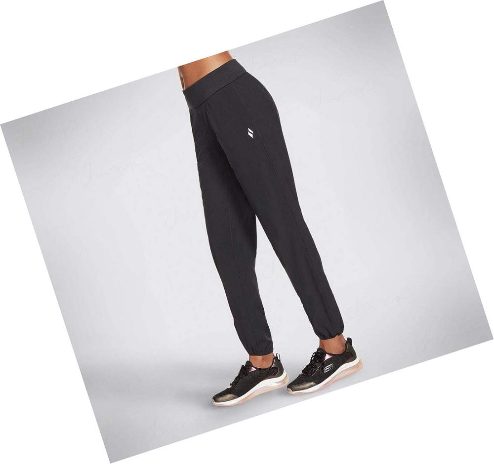 Pantalones Skechers Going Places Foldover Mujer Negras | 523AL_AR