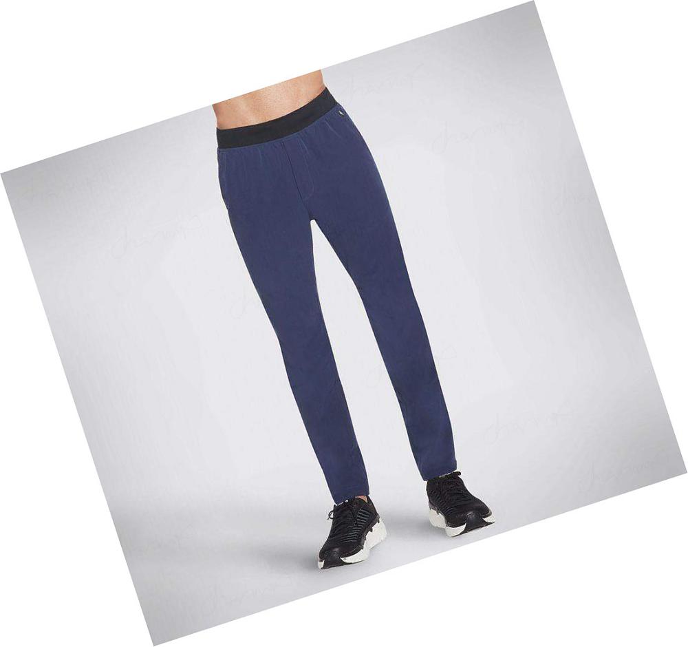 Pantalones Skechers SKECHWEAVE Premium Tapered Hombre Azul Marino | 32898_AR