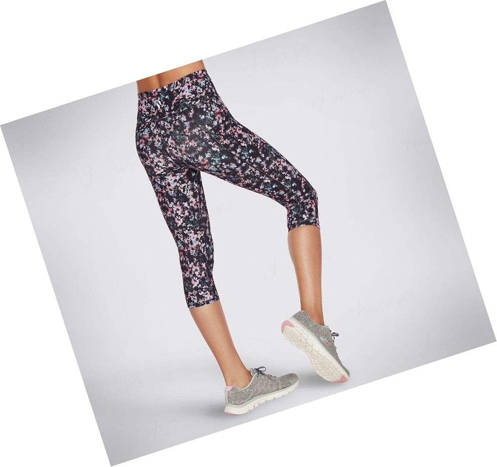 Pantalones Skechers Superbloom HW Capri Mujer Multicolor | 51593_AR