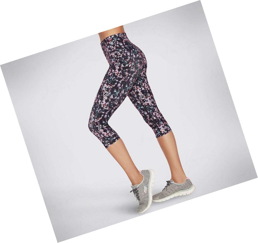 Pantalones Skechers Superbloom HW Capri Mujer Multicolor | 51593_AR