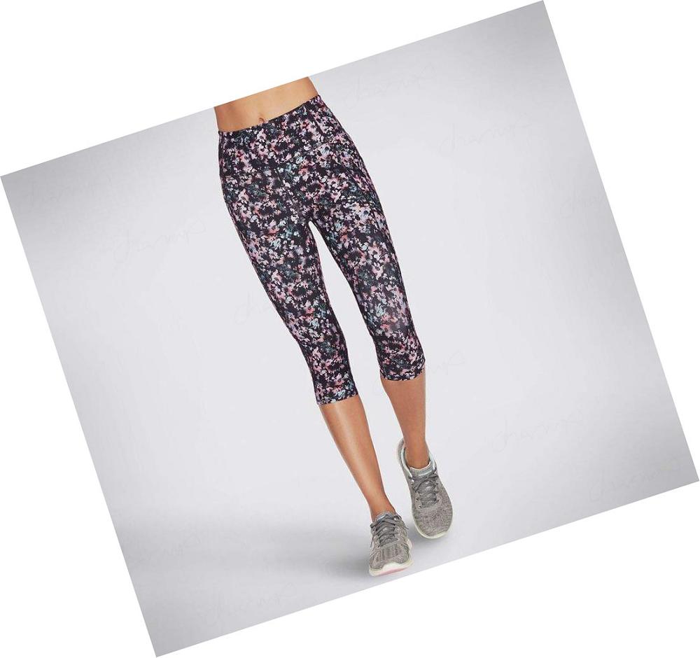 Pantalones Skechers Superbloom HW Capri Mujer Multicolor | 51593_AR