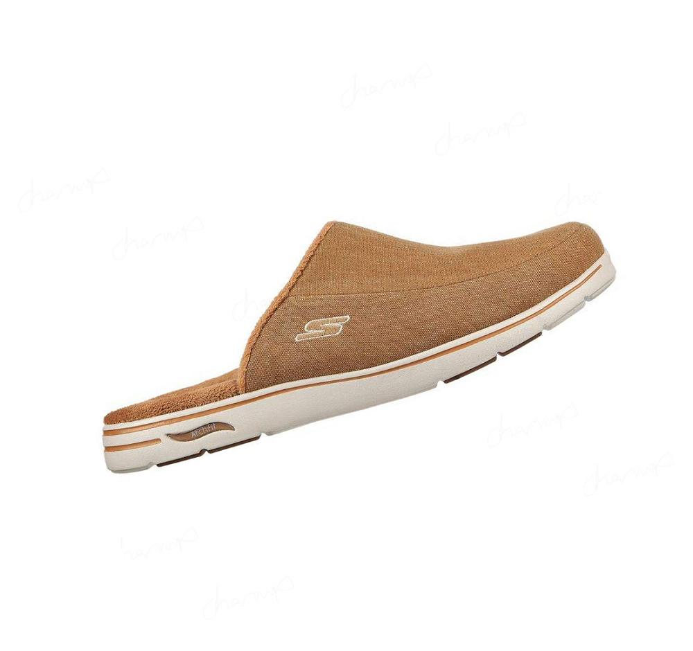 Pantuflas Skechers Arch Fit Lounge Hombre Marrones | 6833G_AR