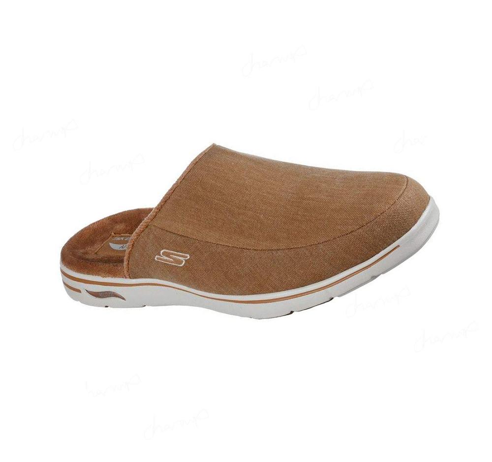 Pantuflas Skechers Arch Fit Lounge Hombre Marrones | 6833G_AR