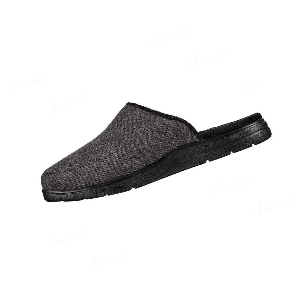 Pantuflas Skechers Arch Fit Lounge Hombre Negras | 6858R_AR