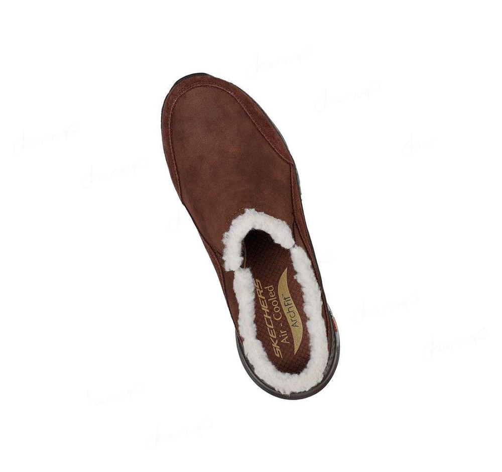 Pantuflas Skechers Arch Fit Smooth Mujer Chocolate | 6080B_AR