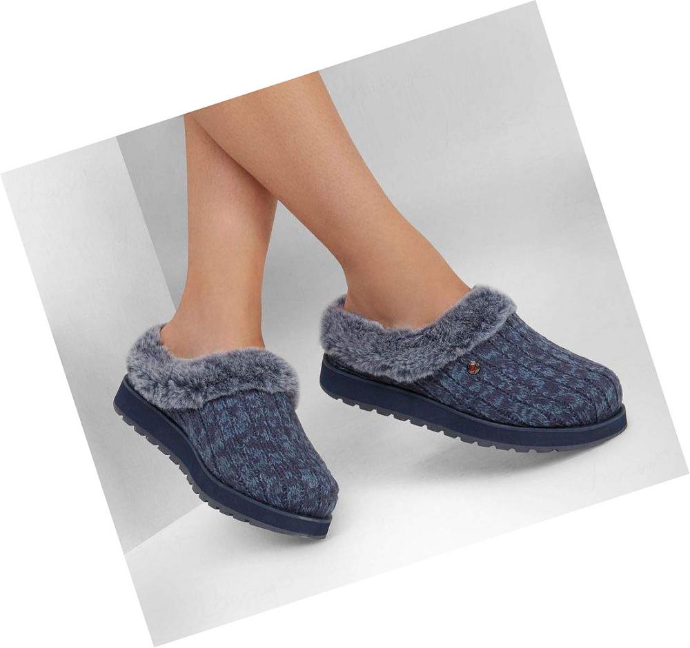 Pantuflas Skechers BOBS Keepsakes - Ice Angel Mujer Azul Marino Azules | 63553_AR