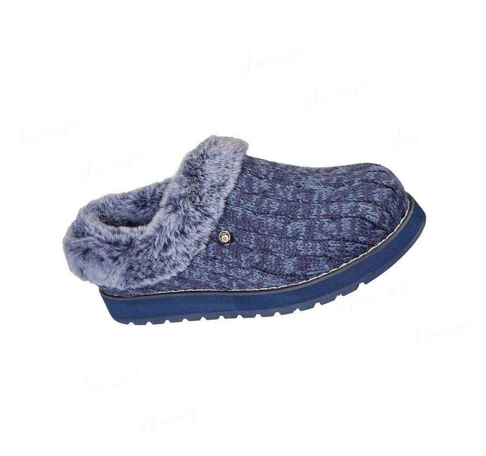 Pantuflas Skechers BOBS Keepsakes - Ice Angel Mujer Azul Marino Azules | 63553_AR