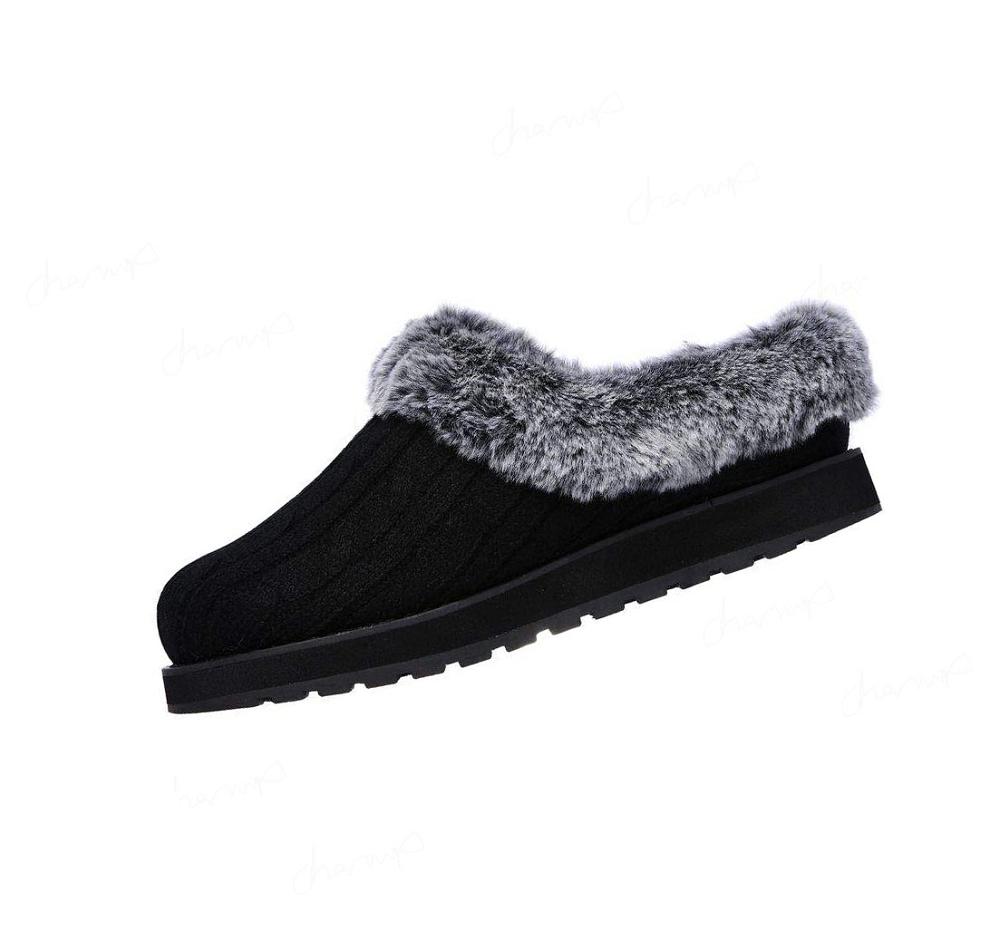 Pantuflas Skechers BOBS Keepsakes - Ice Angel Mujer Negras | 6380S_AR