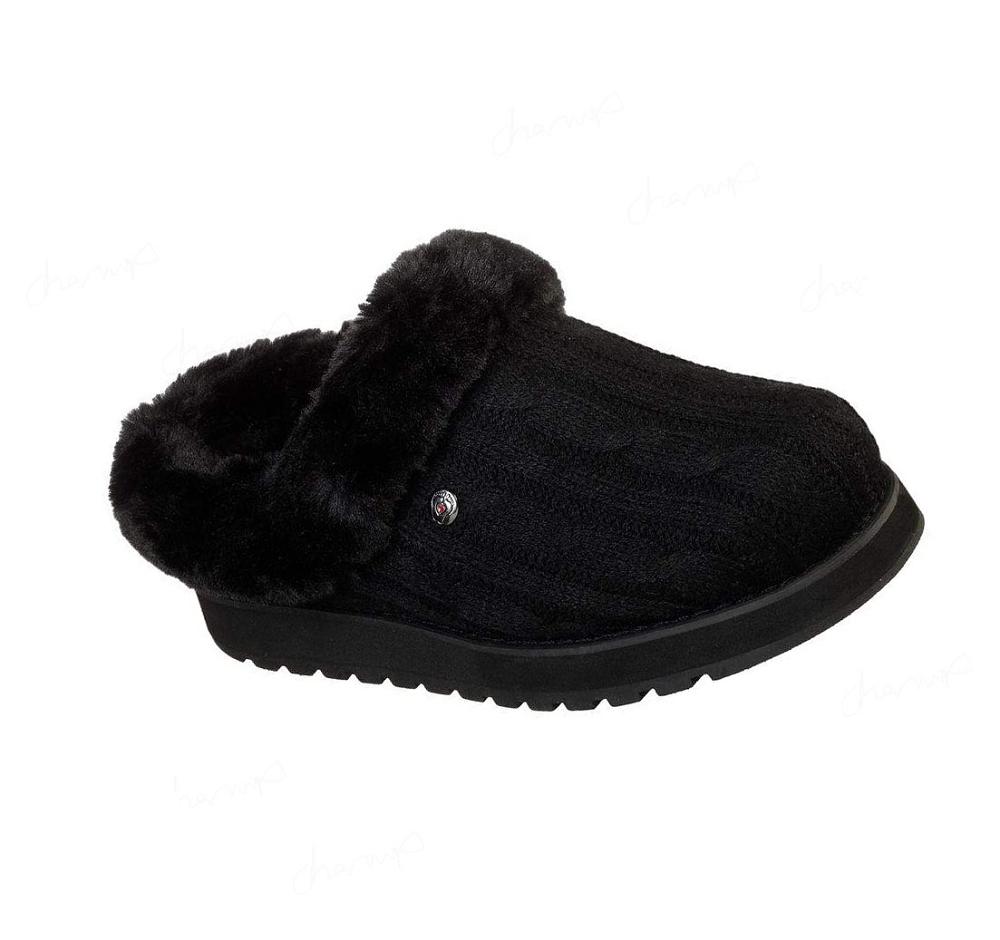 Pantuflas Skechers BOBS Keepsakes - Ice Angel Mujer Negras | 6392B_AR