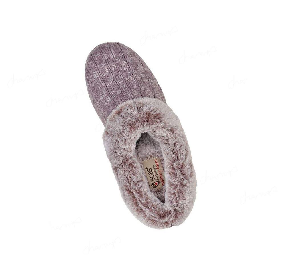 Pantuflas Skechers BOBS Keepsakes - Ice Angel Mujer Moradas | 63T6L_AR