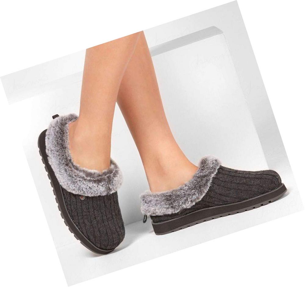 Pantuflas Skechers BOBS Keepsakes - Ice Angel Mujer Gris | 63T8L_AR