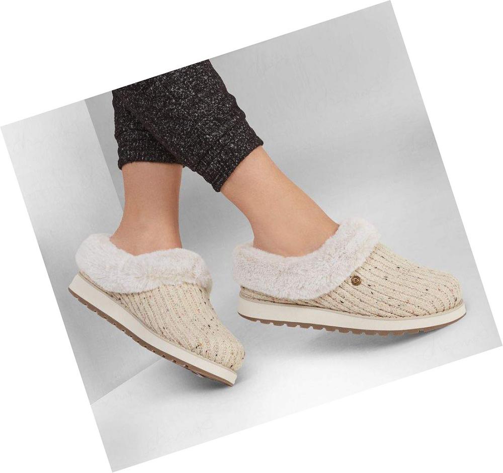 Pantuflas Skechers BOBS Keepsakes - Instant Flash Mujer Beige | 6A010_AR