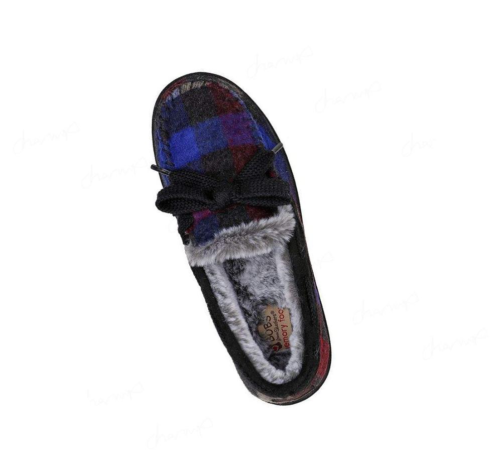 Pantuflas Skechers BOBS Too Cozy - Lumbar Jane Mujer Negras Multicolor | 626T0_AR