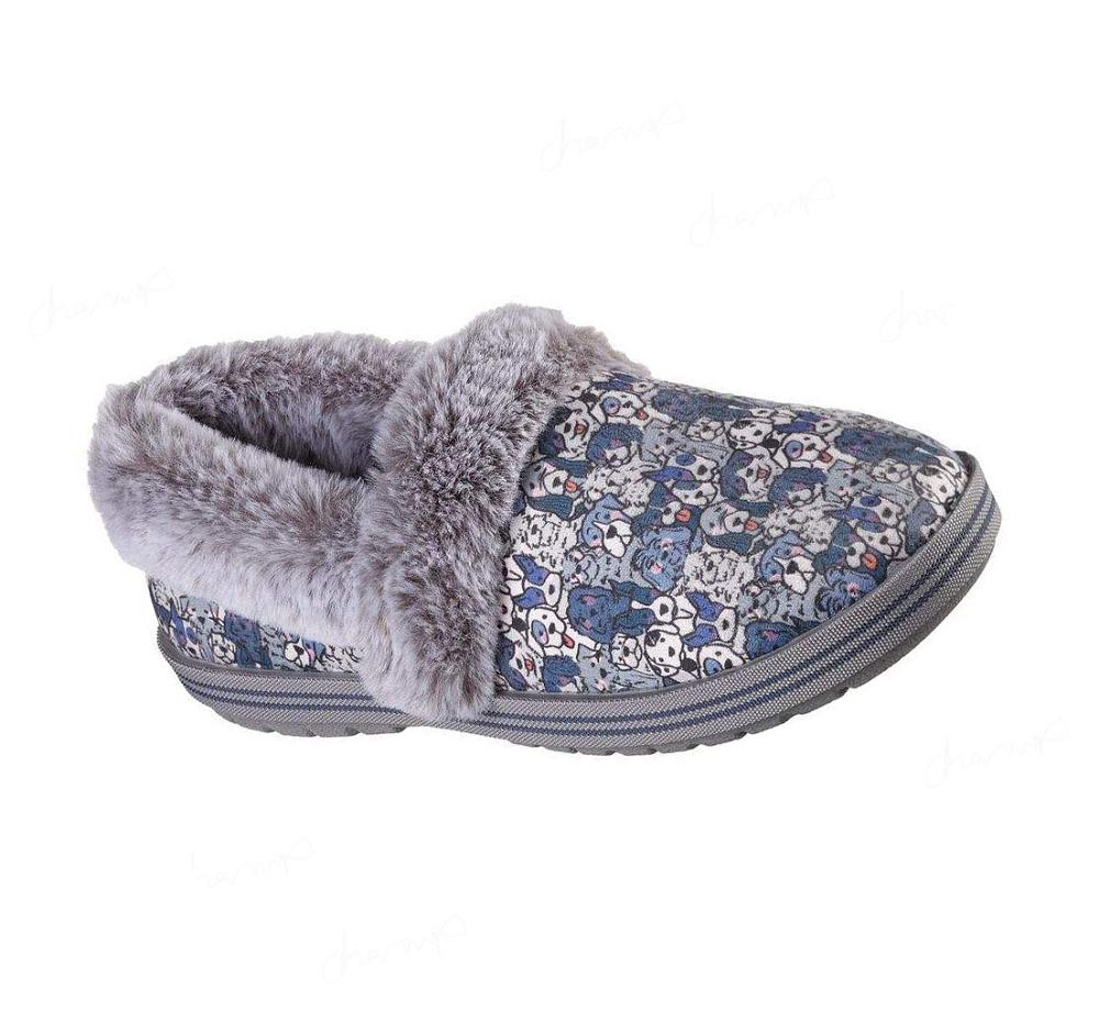 Pantuflas Skechers BOBS Too Cozy - Woof Lodge Mujer Azul Marino Multicolor | 63058_AR