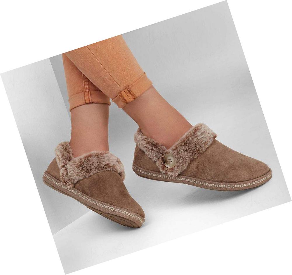 Pantuflas Skechers Cozy Campfire - Fresh Toast Mujer Marrones | 6228L_AR