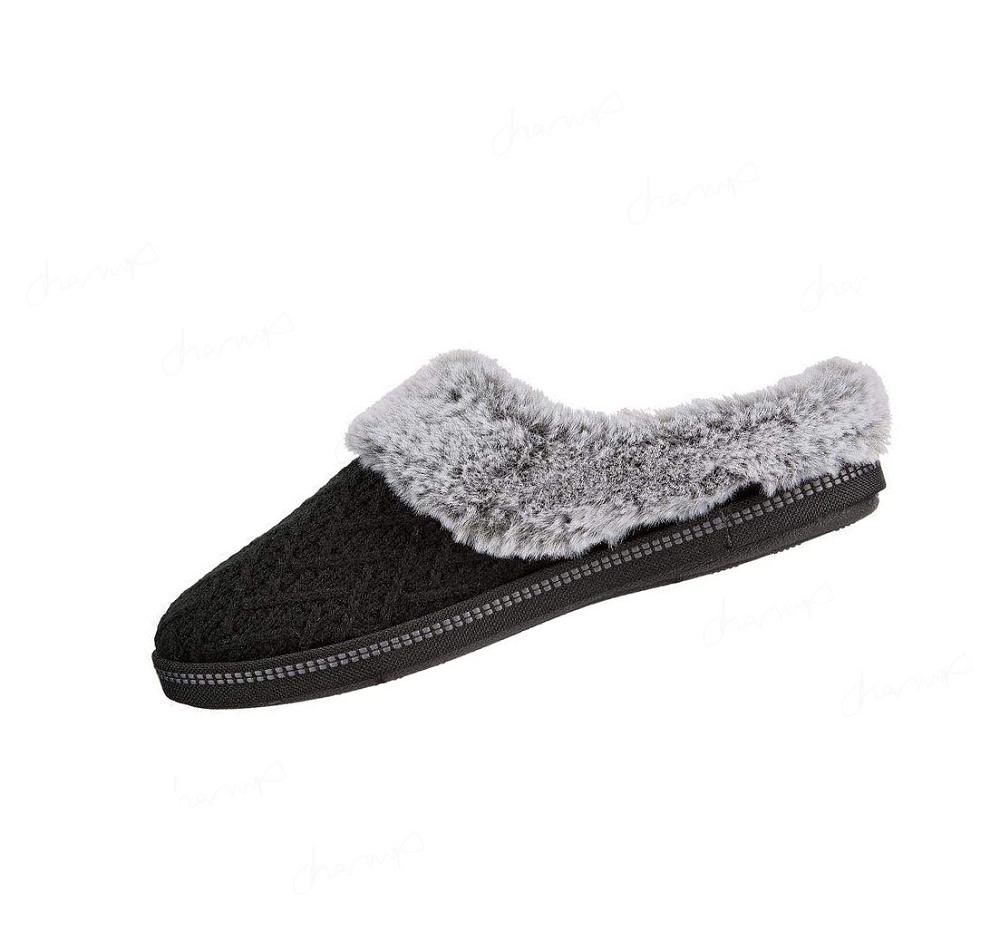 Pantuflas Skechers Cozy Campfire - Home Essential Mujer Negras | 6192W_AR