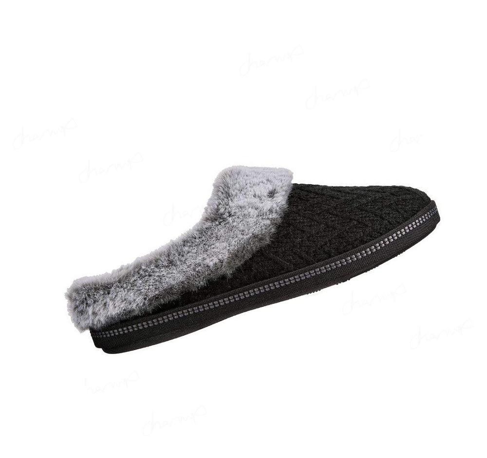 Pantuflas Skechers Cozy Campfire - Home Essential Mujer Negras | 6192W_AR