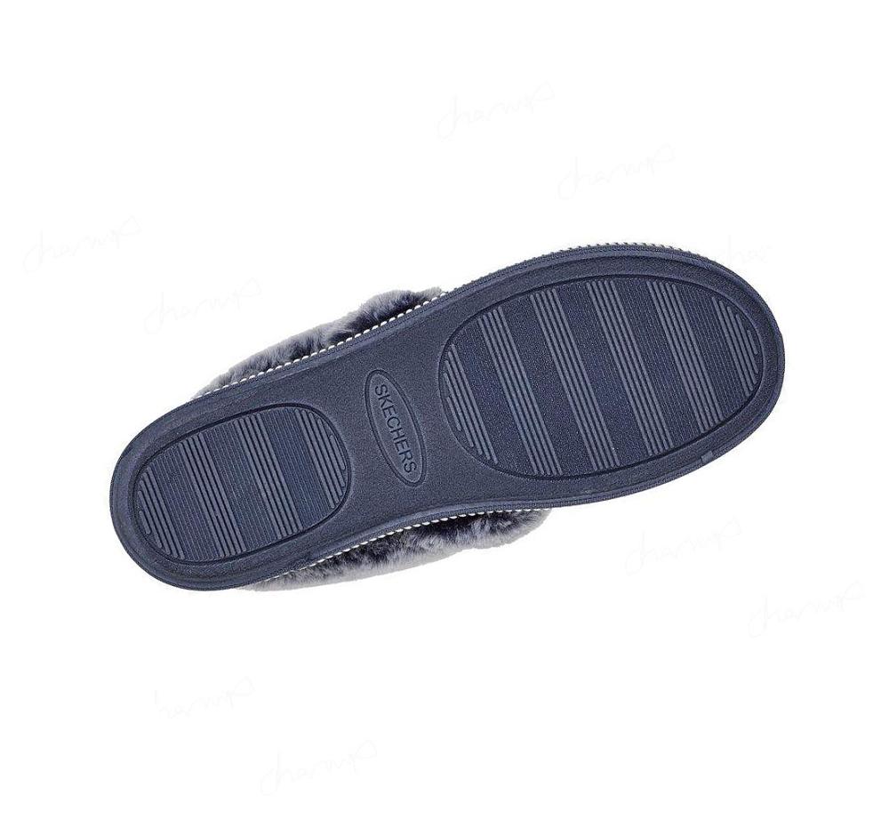 Pantuflas Skechers Cozy Campfire - Slumber Party Mujer Azul Marino | 6151B_AR